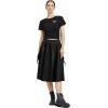 imageCargo Maxi Skirt Womens Casual High Elastic Waist Pleated ALine Midi Skirt with Pocket for Work ampamp DailyBlack
