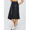 imageCargo Midi Skirt for Women  High Waist Irregular Aline Skirt for Work and Daily WearBlack