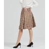 imageMidi Plaid Skirt High Waist Belted Vintage ALine Skirt with Pockets