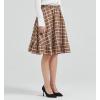 imageMidi Plaid Skirt High Waist Belted Vintage ALine Skirt with Pockets