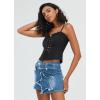 imageWomens Denim Skirt Vintage Star Patchwork Party Club Jean Skirt Casual Y2k Mini Skirt Skorts Skirts for WomenBlue