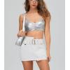 imageWomens Denim Skirt Vintage Star Patchwork Party Club Jean Skirt Casual Y2k Mini Skirt Skorts Skirts for WomenWhite