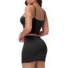 imageY2K Womens Sexy 2 Piece Skirt Set Crop Top ampamp Bandeau Mini Dress Summer Bodycon Outfit for Club Vacation BeachBlack