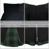 imageGothic Skirts Cute High Elastic Waisted Plaid Kilts for Women Trendy Hem Flared Knee Length Mini Skater SkirtA Green Plaid