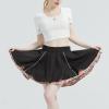 imageGothic Skirts Cute High Elastic Waisted Plaid Kilts for Women Trendy Hem Flared Knee Length Mini Skater SkirtA Pink Plaid