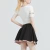 imageGothic Skirts Cute High Elastic Waisted Plaid Kilts for Women Trendy Hem Flared Knee Length Mini Skater SkirtA Pink Plaid