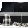 imageGothic Skirts Cute High Elastic Waisted Plaid Kilts for Women Trendy Hem Flared Knee Length Mini Skater SkirtA White Plaid