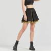 imageGothic Skirts Cute High Elastic Waisted Plaid Kilts for Women Trendy Hem Flared Knee Length Mini Skater SkirtA Yellow Plaid