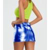 imageMetallic Shiny Skirts Y2K Low Waist Sparkly Rave Bodycon Mini Cargo Skirts with PocketRoyal Blue