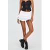 imageWomens Y2K Goth Skirt Low Waist Layered Ruffle Hem Short Mini Skirt Summer Cute Swing Skirt Lining ShortsWhite