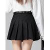 imageWomens Gothic Plaid Skirt  Black Mini KneeLength with ShortsB Black
