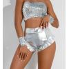 imageWomens Metallic Shiny Shorts  Sparkly Rave Hot Short Y2K Pants