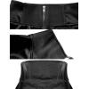 imageGoth High Waisted Faux Mini Leather Skater ALine Flared Rave Skirt for Punk Rock Y2K WomenBlack