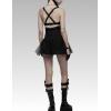 imageGoth Mini Tulle Lace Skater High Waist ALine Flared Rave Skirt for Punk Rock WomenBlack