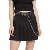 imageKisidoo Womens Gothic Skirt Basic Pleated Skirt Plaid Skirt Casual Skirt Black Mini KneeLength Skirts with Shorts