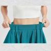 image:imageKisidoo Gothic Skirts Cute High Elastic Waisted Plaid Kilts for Women Trendy Hem Flared Knee Length Mini Skater SkirtC Green