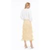image:imageKisidoo Womens Fringe Trim High Waist Short Pencil Bodycon Skirts Sexy Elegant Fringe Long Maxi Skirt Summer Party WorkKhaki